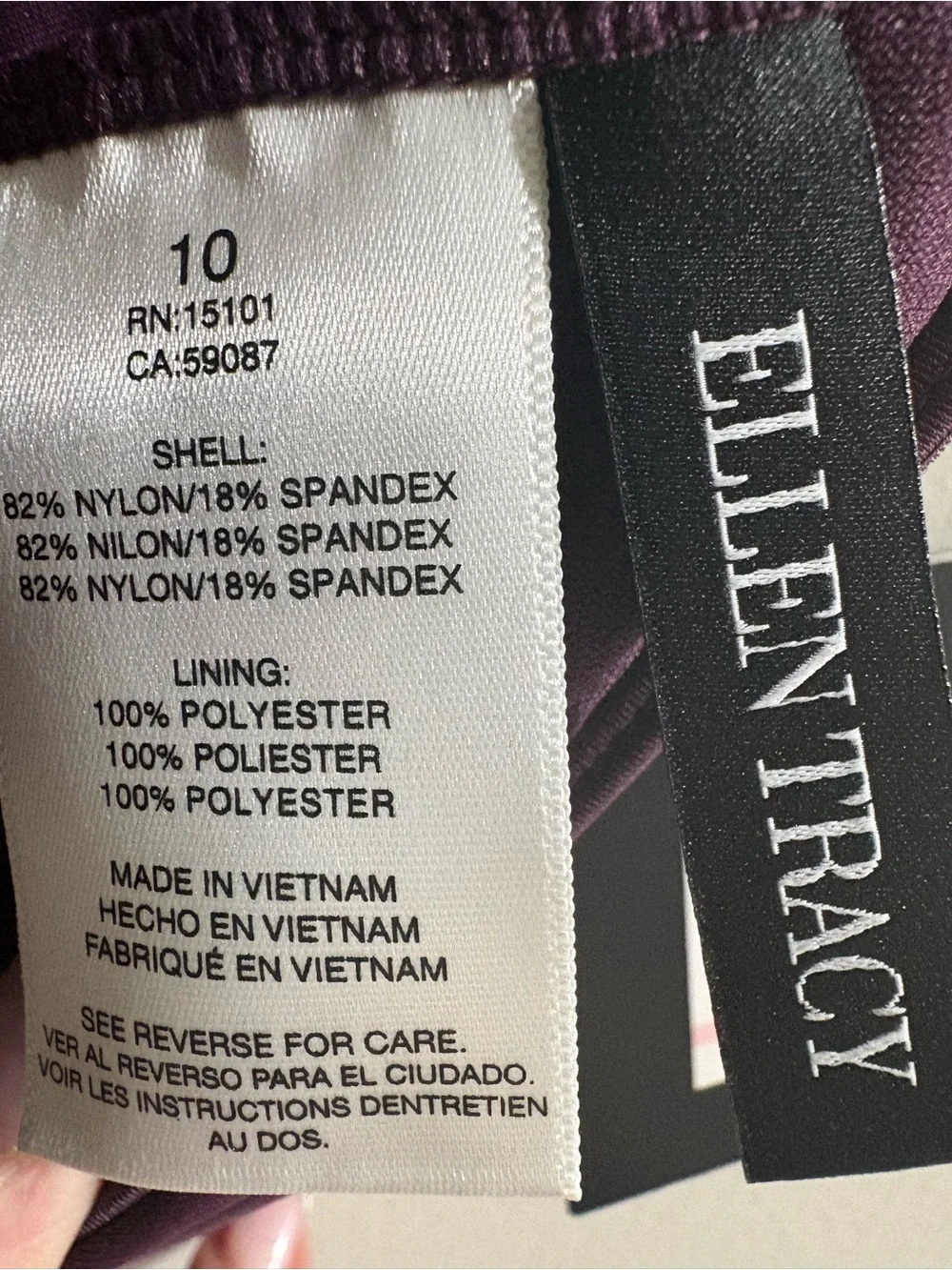 Ellen Tracy Plum High-Neck keyhole slimming One-Piece Swimsuit NWT New - Picture 3 of 6